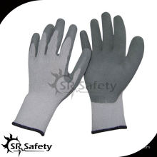 SRSAFETY 10 Gauge Grey Polycotton Liner Coated Grey Látex mujeres en guantes de goma
